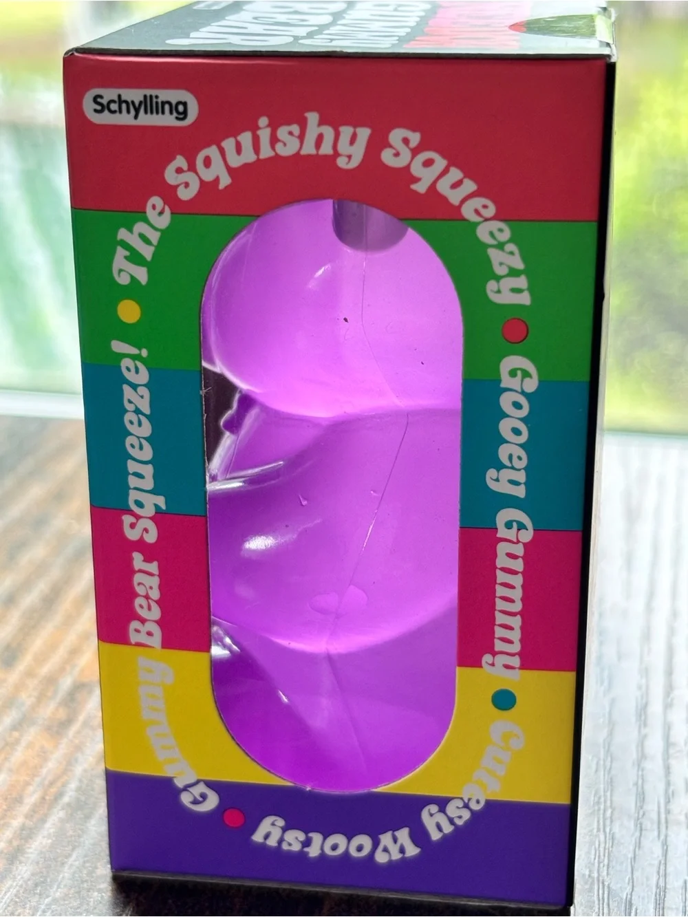 Original Needoh Schylling Squishy Squeezy Gooey Gummy Bear - Purple NIB